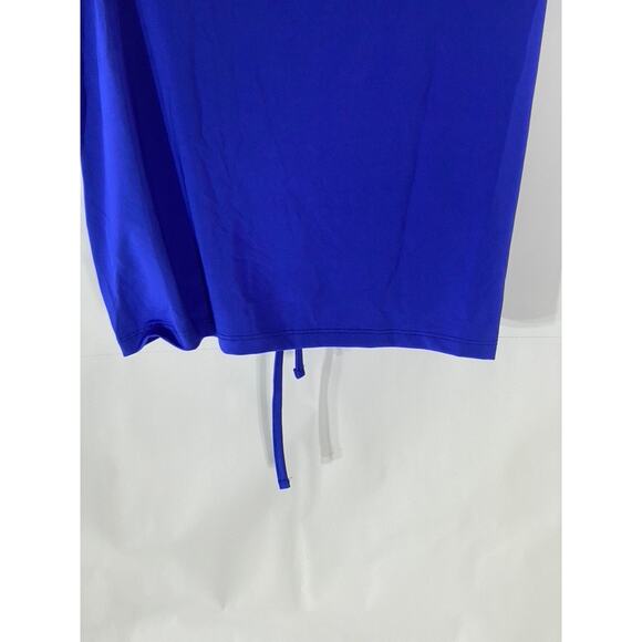 COLLECTION PIMKIE Women’s Royal Blue Cinched-Front Short Sleeve Top SZ L - Picture 6 of 10
